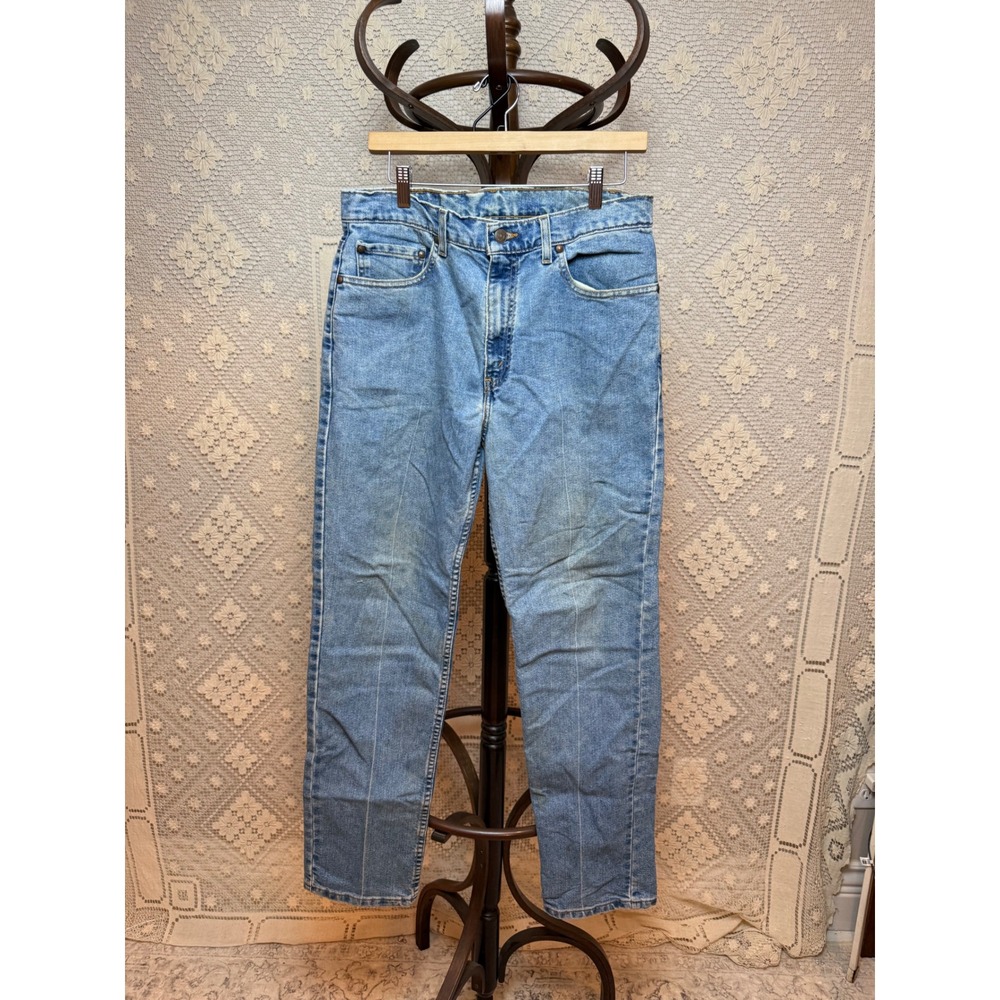 Used Beat-up Levi's 540 Relaxed Fit Jeans 33x32 Flex Stretch Denim Classic Blue